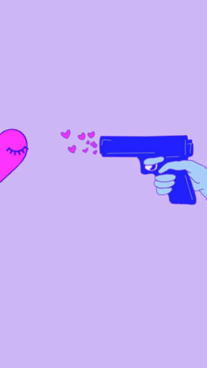 Matching Right Love Gun Wallpaper
