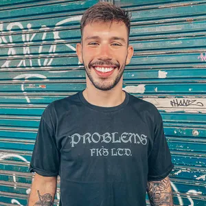 Matheus Nicolau Against Roll-up Door Wallpaper