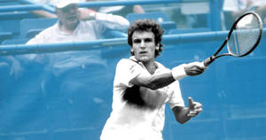 Mats Wilander Captivates In Blue Wallpaper