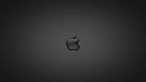 Matte Black Apple Icon In Solid Black Wallpaper