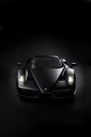 Matte Black Supercar Showcase Wallpaper