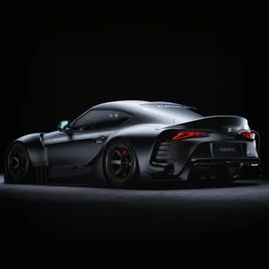 Matte Black Toyota Sports Car Wallpaper
