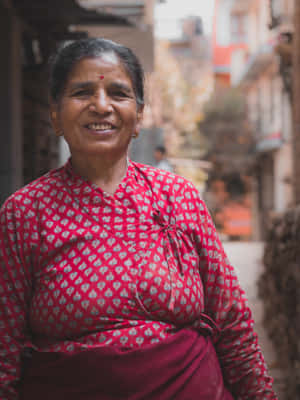 Mature Indian Woman With Bindi Wallpaper