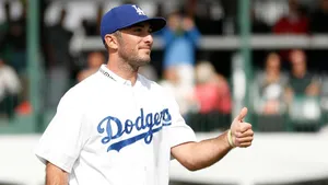 Max Homa In Dodgers Baseball Uniform Wallpaper