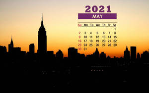 May Sunset Skyscrapers Calendar 2021 Wallpaper