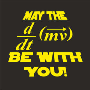 May The Force Be With You - Inspiring Quote In Calligraphy Wallpaper