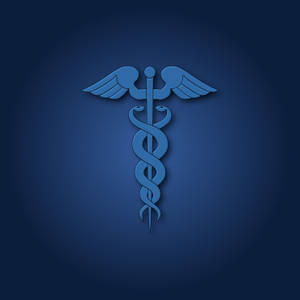 Mbbs Blue Caduceus Symbol Wallpaper