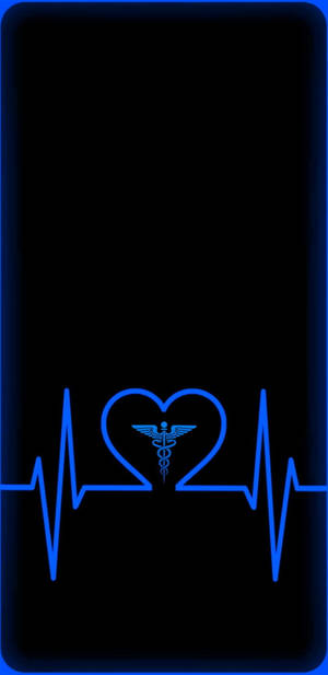 Mbbs Blue Heartbeat Art Wallpaper