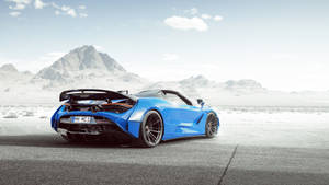 Mclaren 720s Blue Desert Wallpaper