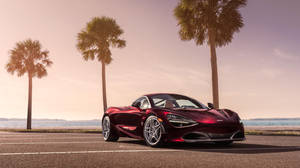 Mclaren 720s Maroon Wallpaper