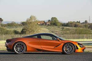 Mclaren 720s Orange Side Wallpaper