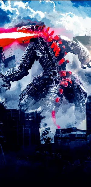 Mechagodzilla 2021 Fan Art Phone Wallpaper