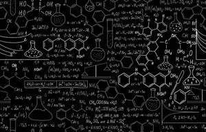 Medical Formulas In Black Wallpaper