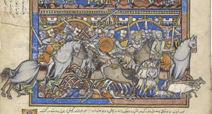Medieval War Manuscript Art Wallpaper