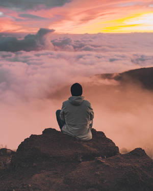 Meditation And Sea Of Clouds Wallpaper