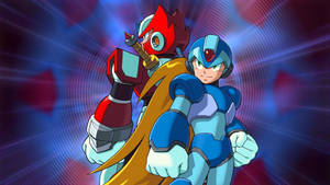 Mega Man With Elite Maverick Zero Wallpaper