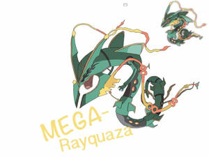 Mega Rayquaza Drawing Wallpaper