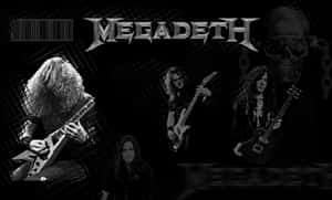 Megadeth Band Members Collage Wallpaper
