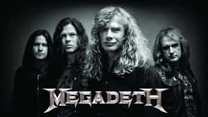 Megadeth Band Portrait Blackand White Wallpaper