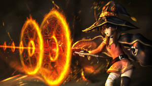 Megumin Fire Anime Wallpaper