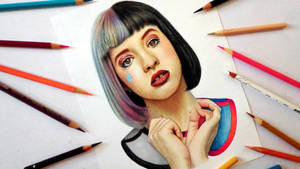 Melanie Martinez Colored Pencil Wallpaper
