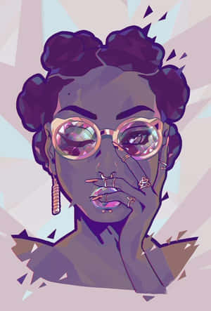 Melanin Girl Abstract Wallpaper