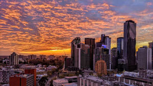 Melbourne Australia During Sunrise Wallpaper