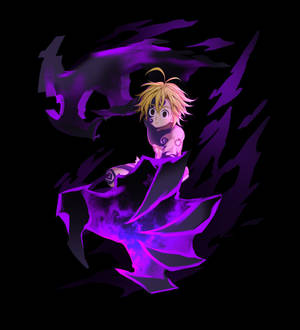 Meliodas Purple Demon Hand Wallpaper