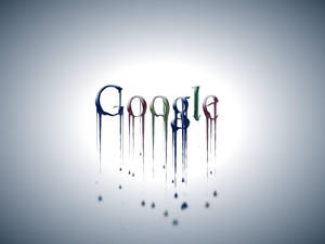 Melting Google In Gray Wallpaper