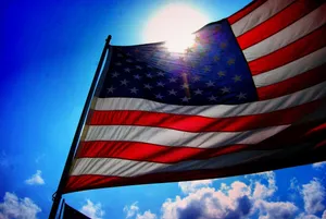 Memorial Day Flag In Sunlight Wallpaper