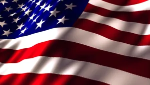 Memorial Day Waving Flag Close Up Wallpaper