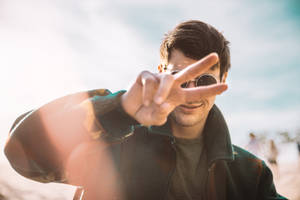 Mens Haircut And Peace Sign Wallpaper