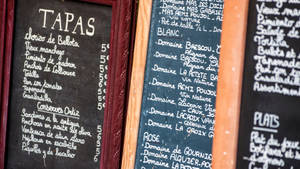 Menu Tapas Spanish Food Board Wallpaper