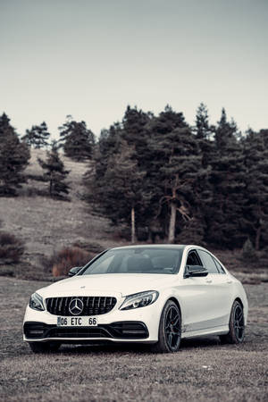 Mercedes Amg In Pearl White Wallpaper