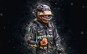Mercedes-amg Petronas Motorsport's Lewis Hamilton On The Grid Wallpaper
