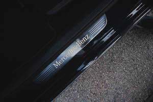 Mercedes Amg Silver Plate Logo Wallpaper