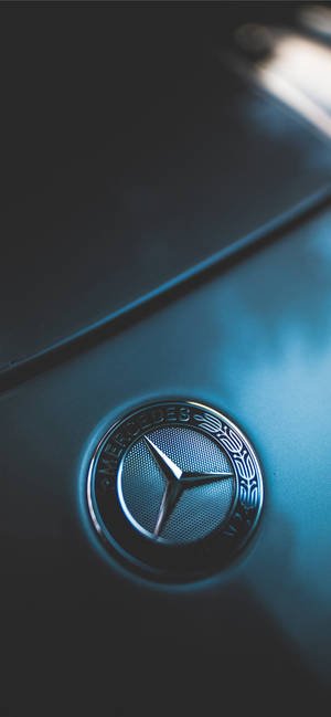 Mercedes Benz Blue Emblem Iphone Wallpaper