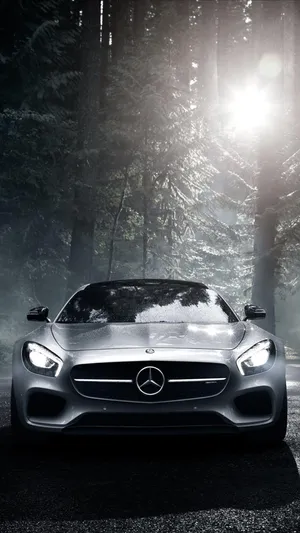 Mercedes Benz Forest Iphone Wallpaper