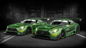Mercedes Benz Green Amg Race Car Wallpaper