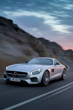 Mercedes Benz Mountainside Iphone Wallpaper