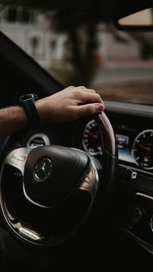 Mercedes Benz Wheel And Dashboard Wallpaper