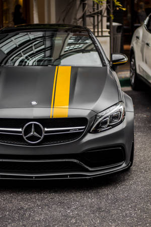 Mercedes Car With Yellow Line Wallpaper