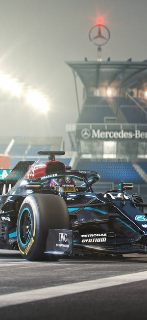 Mercedes F1 Iphone Racing Car Sideways Wallpaper