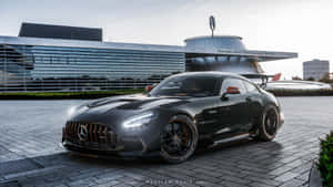 Mercedes Gts Building Background. Wallpaper