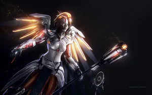 Mercy In Robot Form Wallpaper