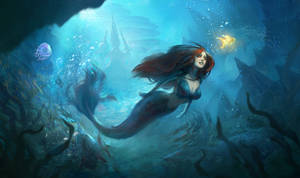 Mermaid Faerie Journey Wallpaper