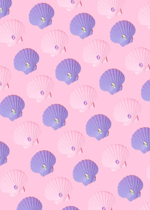 Mermaid Shell Pattern Wallpaper