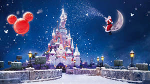 Merry Christmas Disney Castle Wallpaper