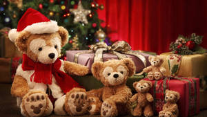 Merry Christmas Duffy The Disney Bear Wallpaper