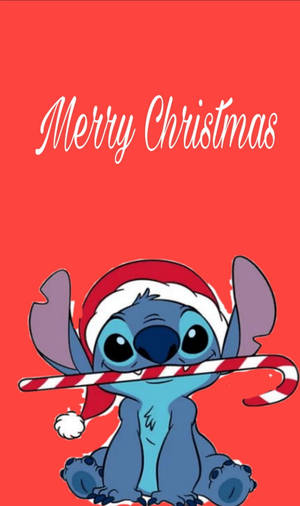 Merry Christmas From Stitch Disney Wallpaper